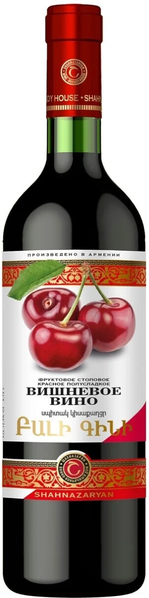 Shahnazaryan Cherry Semi Sweet Red Wine 0.75l 12,5%