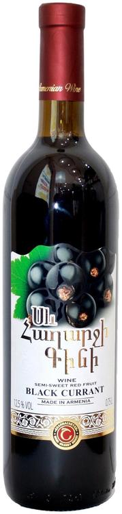 Shahnazaryan Blackcurrant Sweet Red Wine 0.75l 12,5%