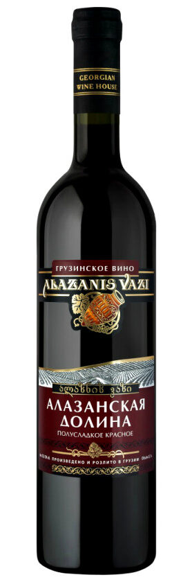 Georgian Wine Alazani Valley Semi Sweet Red 750ml 11,5%